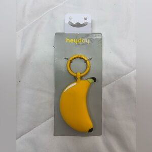 NWT Heyday Banana Keychain Apple AirTag Holder clip
